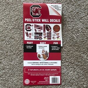 University of South Carolina Gamecocks Peel & Stick Wall Decals - Garnet & White